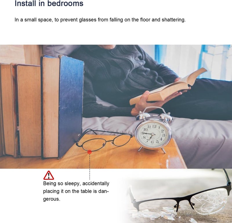 Goping Eyeglasses Organizer Wall Mounted Sunglass Holder for Home Glasses Storage Display Rack, Home Decoration, 10 Pack - Image 3